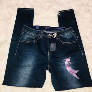 DARK MID RISE SUPER SKINNY JEANS
